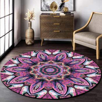 Purple Sacred Floral Circle Mandala Rug Manufacturers in Paramaribo